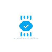 emissions reduction vector icon