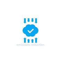 emissions reduction vector icon