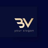 BV letters logo, monogram vector design