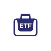 ETF portfolio icon, exchange traded funds vector