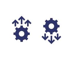 optimization icons with arrows, vector