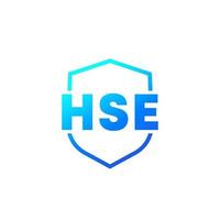 HSE icon with a shield, vector