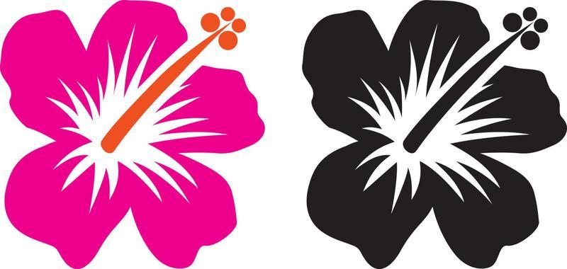 Hibiscus Flower Vector Art Icons And