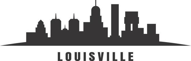 silueta del horizonte de louisville vector