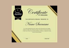 Certificate Design Free Vector