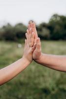 scheme of handshaking and distancing in psychology and the science of body photo