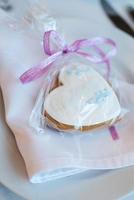 gingerbread cookies in the shape of a heart as a decoration photo