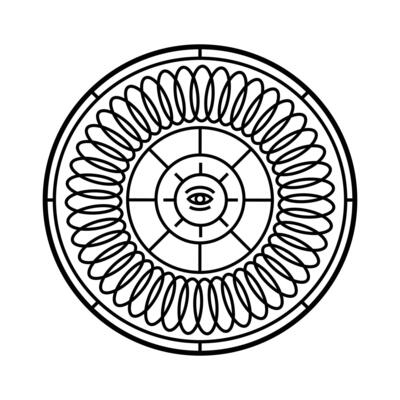 a mandala, an abstract circle illustration related to spiritual or certain belief. a beautiful crafted of the ancient symbol element for any creative design.