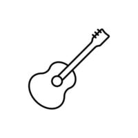 un símbolo de una guitarra. iconos editables relacionados con instrumentos musicales y esas cosas. icono de vector simple y minimalista para el sitio web ui ux o la aplicación móvil de música digital.