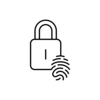 finger print access symbol. privacy and security icon collection. editable line vector for ui ux website and mobile application. simple and minimalist design.