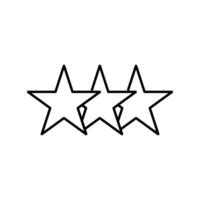 three stars. an icon related to victory, awarding, rating, etc. editable element for ui ux website or mobile application. vector