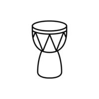 un símbolo de un djembe. iconos editables relacionados con instrumentos musicales y esas cosas. icono de vector simple y minimalista para el sitio web ui ux o la aplicación móvil de música digital.