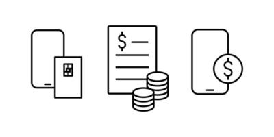 conjunto de ilustración creativa de icono editable relacionado con asuntos financieros. contabilidad. trazo de vector de elemento adecuado para el diseño ui ux de aplicaciones financieras o económicas.