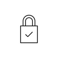 locked symbol. privacy and security icon collection. editable line vector for ui ux website and mobile application. simple and minimalist design.