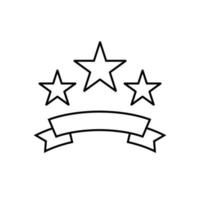 un ícono relacionado con la victoria, la concesión, la calificación, etc.Elemento editable para el sitio web ui ux o la aplicación móvil. tres estrellas. vector