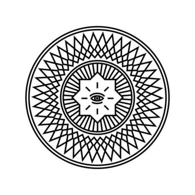 a mandala, an abstract circle illustration related to spiritual or certain belief. a beautiful crafted of the ancient symbol element for any creative design.