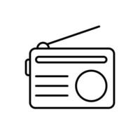Radio app icon on digital media vector