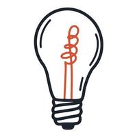 Incandescent lamp isolated vector illustration