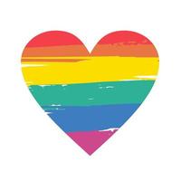 LGBT heart in vector format. Rainbow heart.