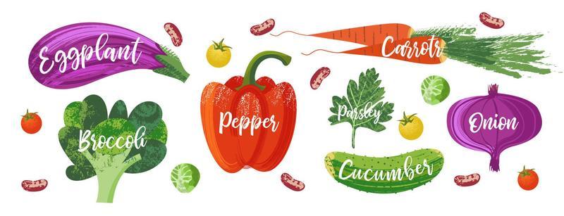 Happy world vegetarian day. Vector illustration with hand drawn unique textures.