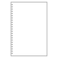 blank white notepad sheet for notes with ring holes vector