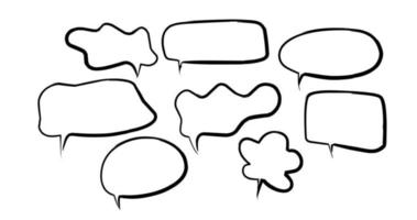 message frames in comic style, hand drawn chat bubbles vector