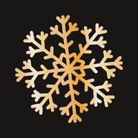 cute snowflake, festive christmas design of unique winter symbol vector