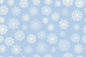 snow flake Christmas seamless pattern delicate dusty color vector