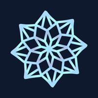 cute snowflake, festive christmas design of unique winter symbol vector