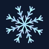 cute snowflake, festive christmas design of unique winter symbol vector