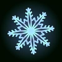 beautiful snowflake for winter design, symbol of new year and christmas holidays vector