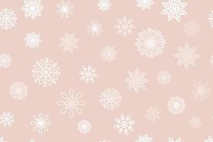 Christmas seamless pattern with snowflakes trendy pastel color vector