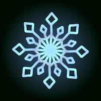 beautiful snowflake for winter design, symbol of new year and christmas holidays vector