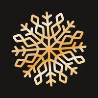 lindo copo de nieve, diseño navideño festivo de símbolo único de invierno vector