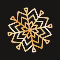 lindo copo de nieve, diseño navideño festivo de símbolo único de invierno vector