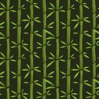 bamboo seamless pattern in cartoon hand drawn style for eco natural design vector