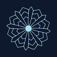 cute snowflake, festive christmas design of unique winter symbol vector