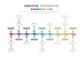 Elementos de diseño infográfico con 9 opciones. vector