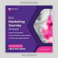 Digital marketing agency Creative Purple and Pink social media post template vector