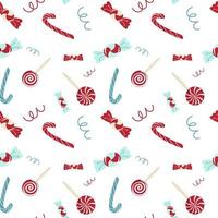 Seamless delicious pattern of festive sweets vector