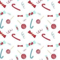 Seamless delicious pattern of festive sweets vector