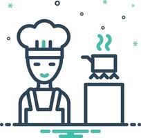 Mix icon for cooking vector