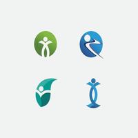 People Icon work group Vector logo community care health