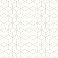 geometric cube seamless pattern soft gold and white background minimalist concept ready for your design template vector