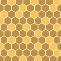 Miel de abeja colmena cubo geométrico de patrones sin fisuras fondo amarillo y dorado concepto minimalista listo para su plantilla de diseño. vector