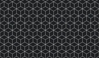 geometric cube seamless pattern black and white wide background minimalist concept ready for your backdrop wallpaper design template vector