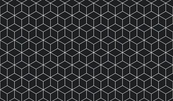 geometric cube seamless pattern black and white wide background minimalist concept ready for your backdrop wallpaper design template vector