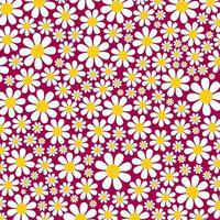 Pretty Country Daisy Flower Surface Pattern vector