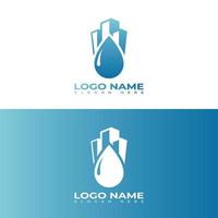 diseño de logo de agua para empresa. vector