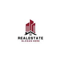 real estate logo template in white background vector